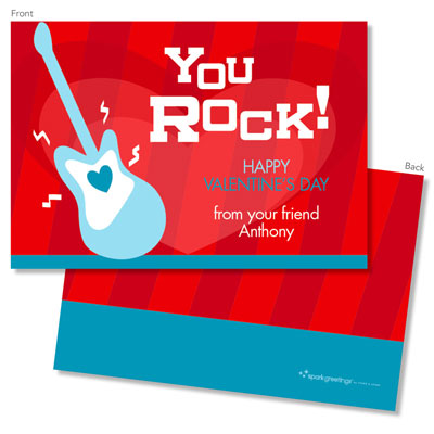 Spark & Spark Valentine's Day Exchange Cards - You Rock My World Spark & Spark Valentine's Day Exchange Cards - You Rock My World